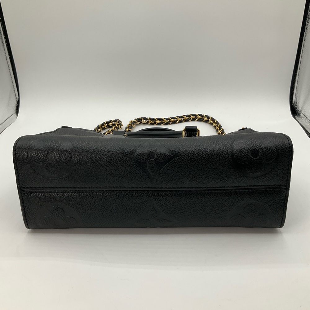 Louis Vuitton On The Go East West Monogram Black Leather Tote Bag Purse - Picture 9 of 14
